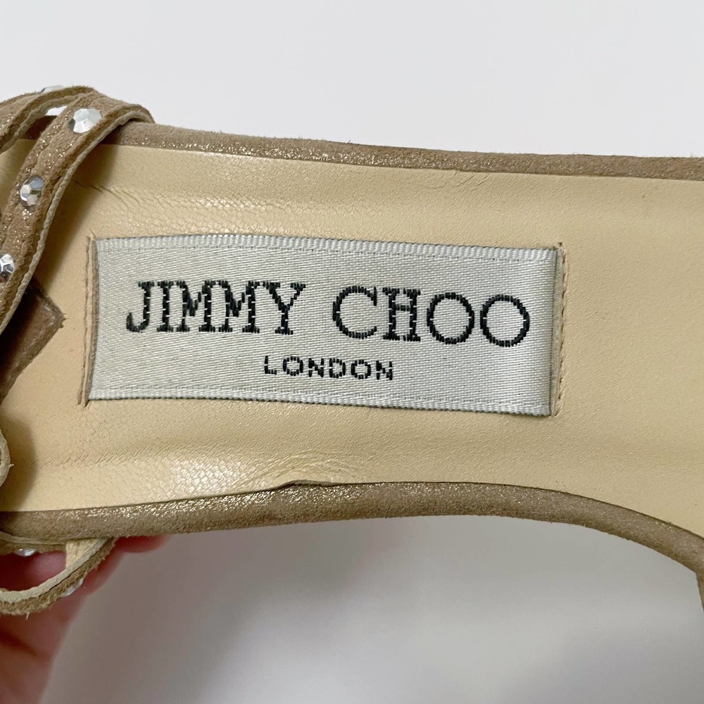 Jimmy Choo Gold Strappy Heels - Picture 7 of 10